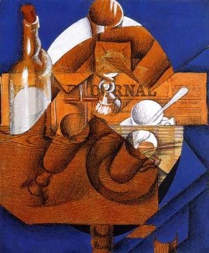 Juan Gris - Glass, Cup and Bottle