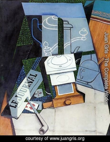 Juan Gris - Newspaper with Coffee Mill
