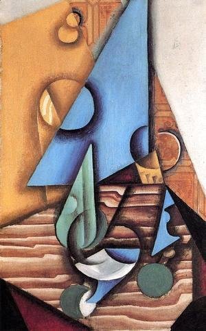 Juan Gris - Bottle And Glass On A Table