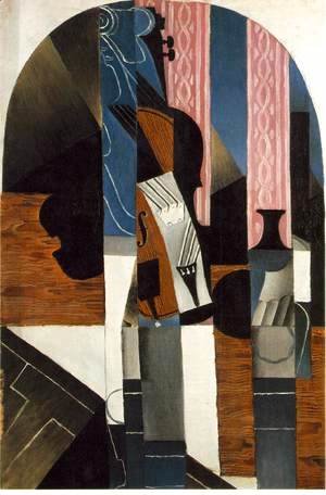 Juan Gris - Violin And Ink Bottle On A Table