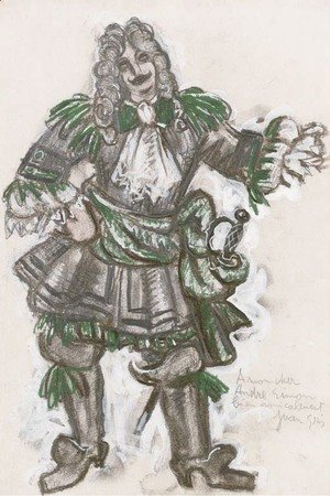 Costume design for a cavalier in 'Les Tentations de la bergere'