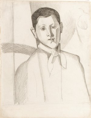 Juan Gris - Portrait de Louis Guillaume (d'apres Paul Cezanne)