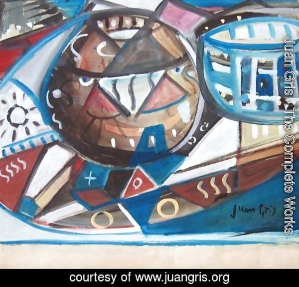 Juan Gris - Sundial, ceramic bowl, compasses