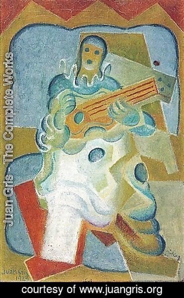 Juan Gris - Pierrot Playing Guitar