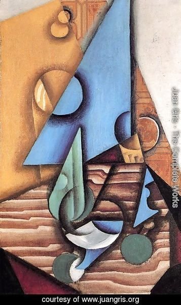 Juan Gris - Bottle And Glass On A Table