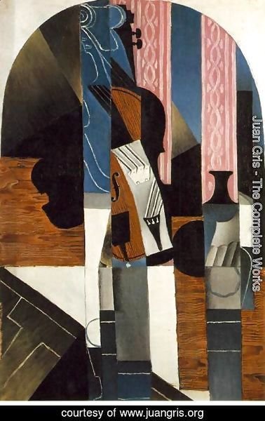 Juan Gris - Violin And Ink Bottle On A Table